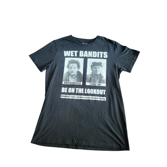 Other - Home Alone Wet Bandits Be On The Lookout Harry & Marv T-shirt Sz M Black/White